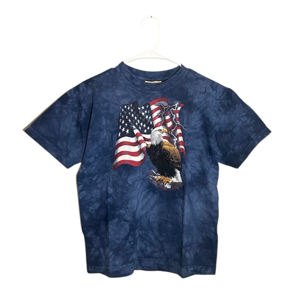 The‎ Mountain 2001 Patriotic American Flag Bald Eagle Graphic Tee Size XL Kids